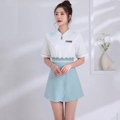 2022 Summer New Beauty Salon Foot Bath Technician Workwear Short Sleeve JY-2072