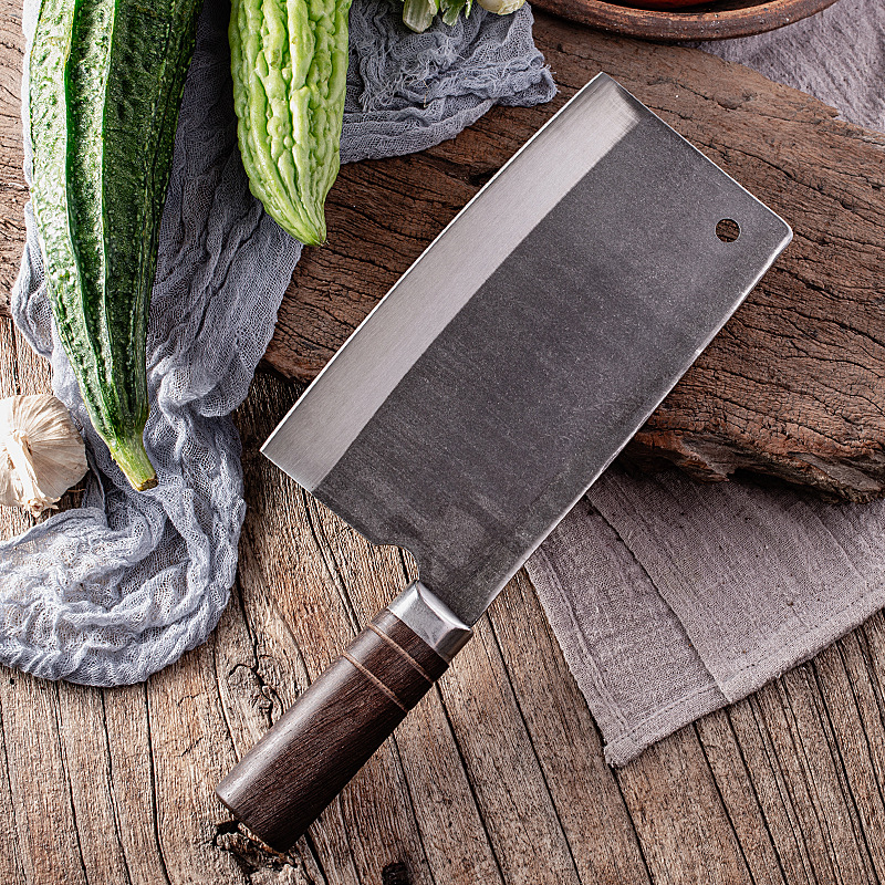 Thick back pure hand forged thin kitchen knife bearing steel chopping dual-purpose kitchen knife sharp and easy to sharpen knife