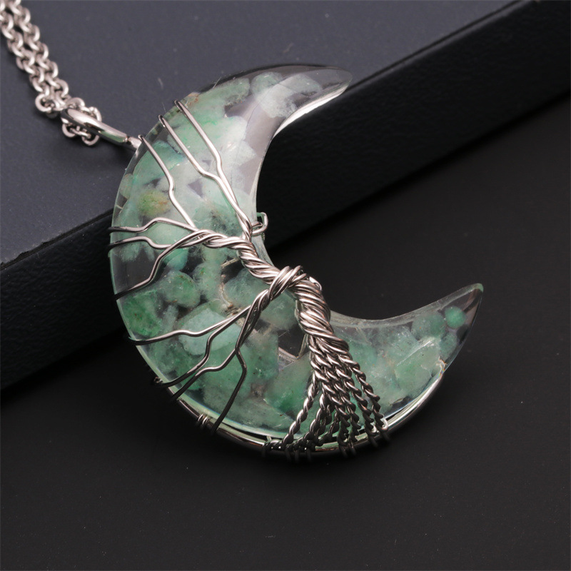 Fashion Moon Heart Alloy Geometry Rainbow Moon No Inlaid Necklace
