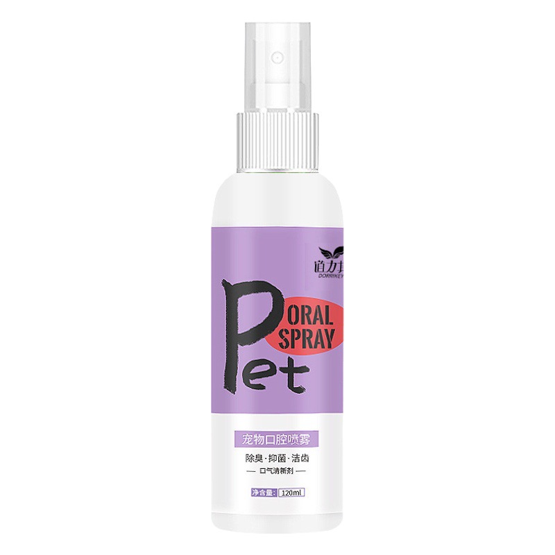 Factory direct pet oral spray 120ml dog cat oral cleaning mouthwash fresh breath edible