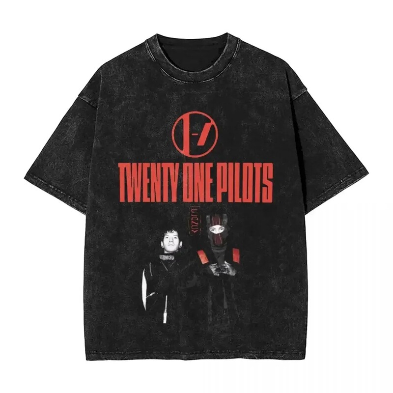 Printed T-Shirt with Washable Iron-On Design, 21 Pilot Style, Unisex Harajuku Cotton Oversized T-Shirt with Short Sleeves, Sleeveless Top T-Shirt Printed T-Shirt with Washable Iron-On Design, 21 Pilot Style, Unisex Harajuku Cotton Oversized T-Shirt with Short Sleeves, Sleeveless Top T-Shirt
