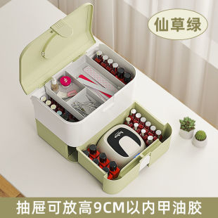 Nail Art Accessories Nail Polish Glue Tool Storage Box Storage Box Organizer Box Household Large Capacity Can Hold Phototherapy Machine