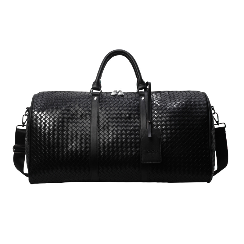 Bolso de viaje de cuero tejido de PU transfronterizo bolsa de equipaje de gran capacidad de corta distancia bolsa de gimnasio de yoga de mensajero de todo fósforo