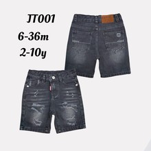 夏季Boys欧美风儿童时尚潮流韩版高街破洞牛仔裤休闲宽松大童短裤