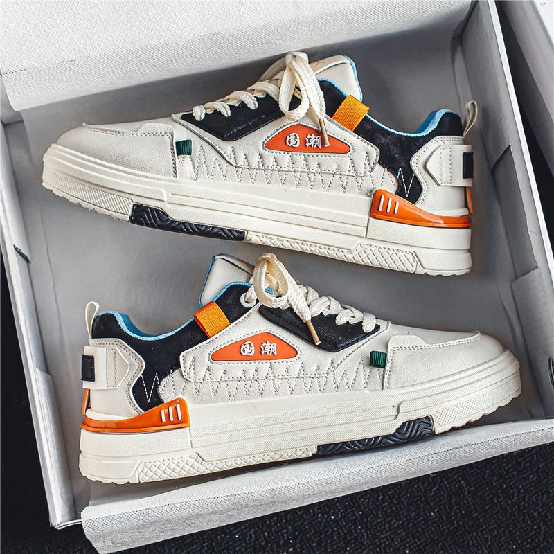 Zapatillas deportivas blancas para hombre, estilo chino moderno, otoño 2025, versátiles, transpirables, resistentes al desgaste, informales, para estudiantes