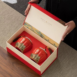 工厂定制国风陶瓷茶叶罐礼盒高档茶叶包装盒红茶绿茶通用茶叶礼盒