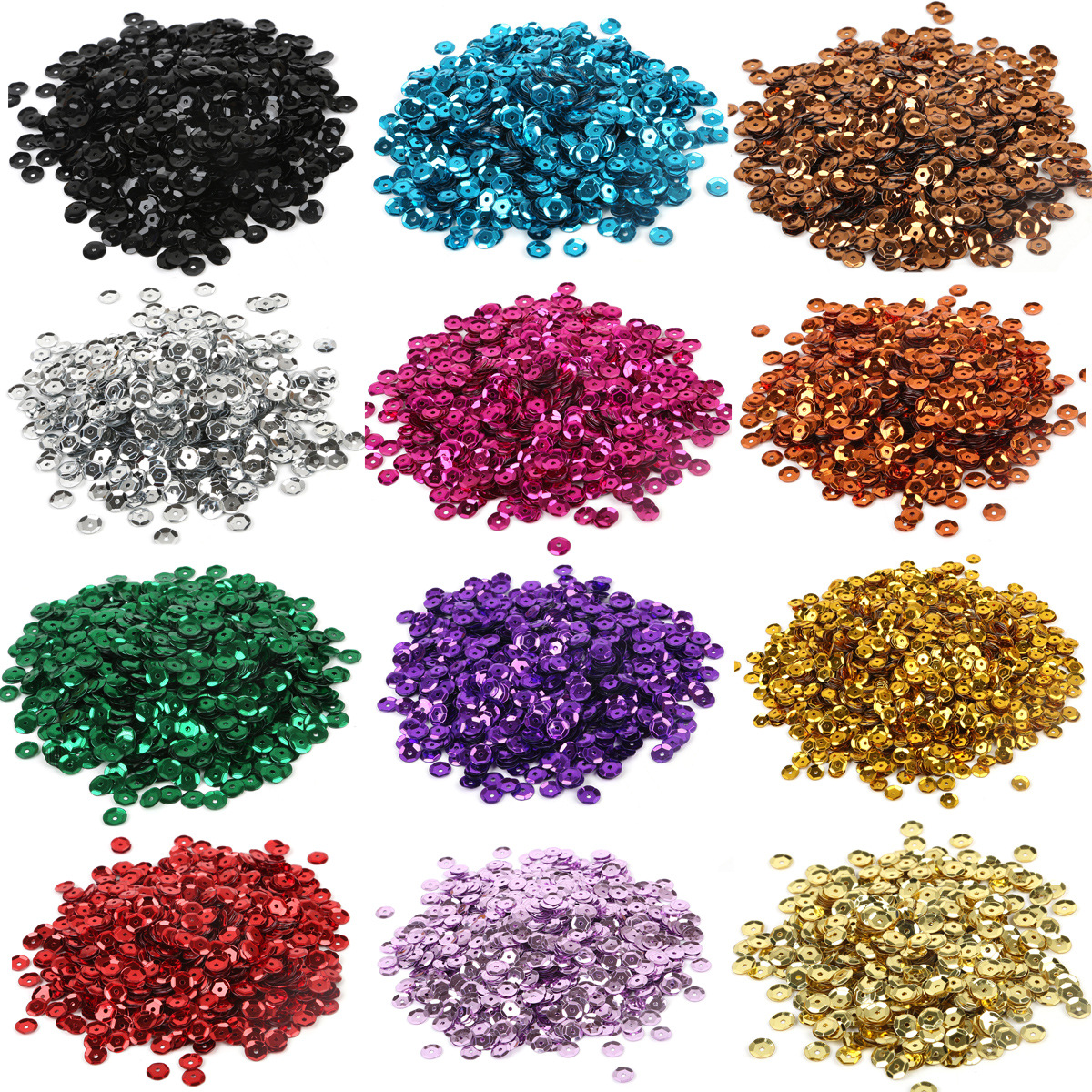 Cross -border hot -selling color silver primer plating color sequins