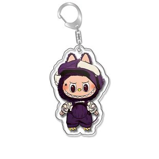 Cross-Border New 2Dlabubu Labubu Little Sheep Acrylic Keychain Cute Cartoon Personalized School Bag Pendant