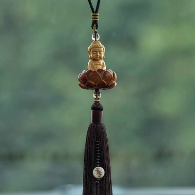 Car hanging Car pendant car pendant - little-buddha-style-auspicious-brown