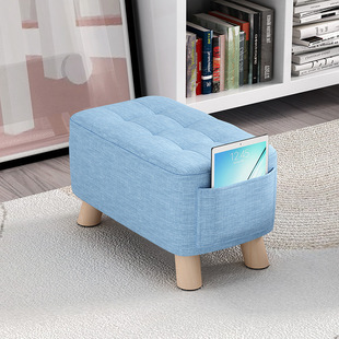 Footstool Office Footrest Sofa Stool Leg Rest Children's Small Stool Home Single Rectangular Chair Seat J&