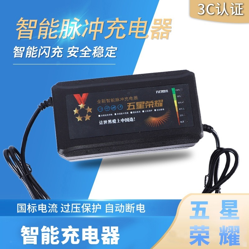 鉛酸電池充電器電気自動車60v充電器1個6灯表示電力量|undefined