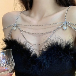 Retro sexy metal necklace with tassels, chain, cosplay