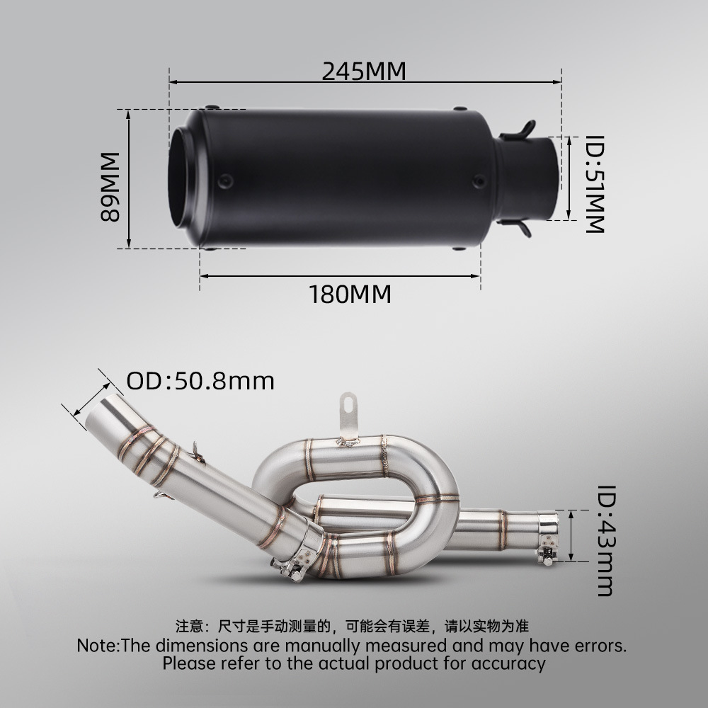 Motorcycle modification: CFMOTO 400NK 650NK mid-section exhaust pipe, tail section silencer, Scorpio SC tail section