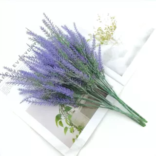 5头仿真薰衣草批发田园风格装饰把花婚庆居家紫色薰衣草多色可选