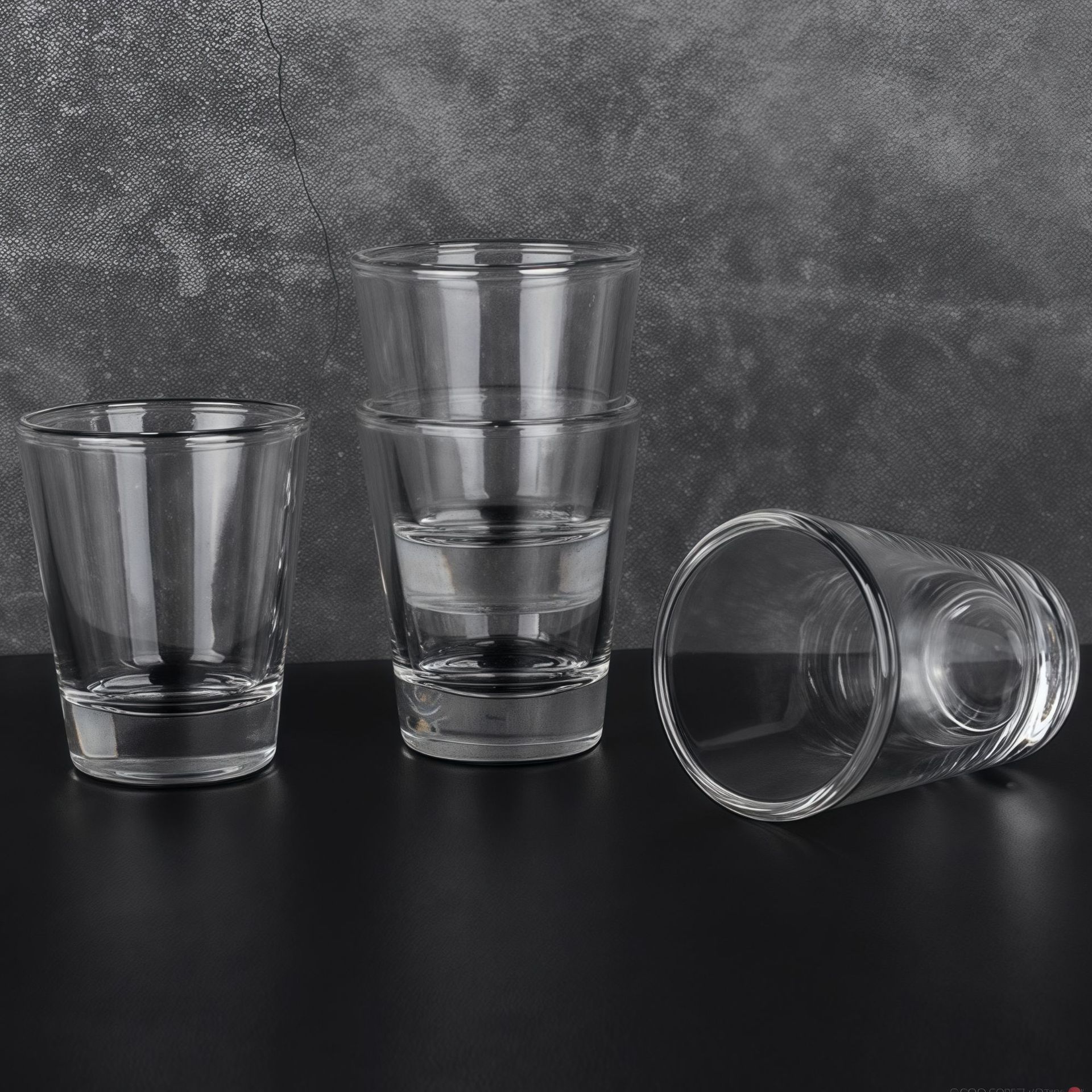 Vaso de vidrio de 50ml de color gradiente de turismo de reunión de recuerdos de tazas de 2oz tazas de vino personalizadas tazas de spray