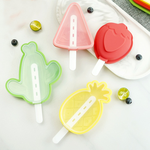 Food grade silicone ice cream mold ice cream mold fruit pineapple watermelon cactus popsicle popsicle mold
