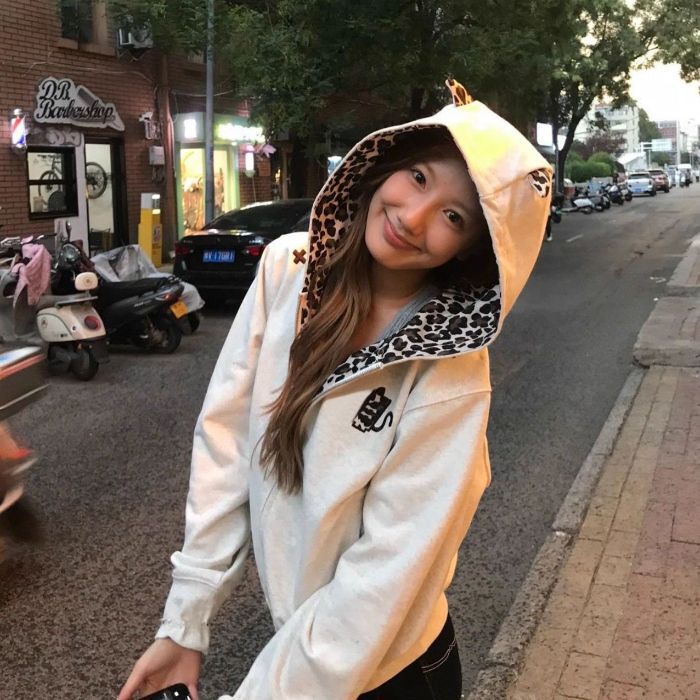美式高街小恶魔豹纹连帽卫衣女春秋季2025新款慵懒风开衫外套上衣|undefined