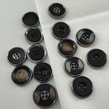 批发时尚塑料双拼组合钮扣 西服西装大衣外套扣子装饰纽扣