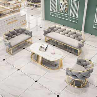 Light Luxury Online Popular Hotel Sofa Women's Clothing Store Bridal Shop Beauty Salon Reception Nail Shop Makeup Lazy Sofa Chair