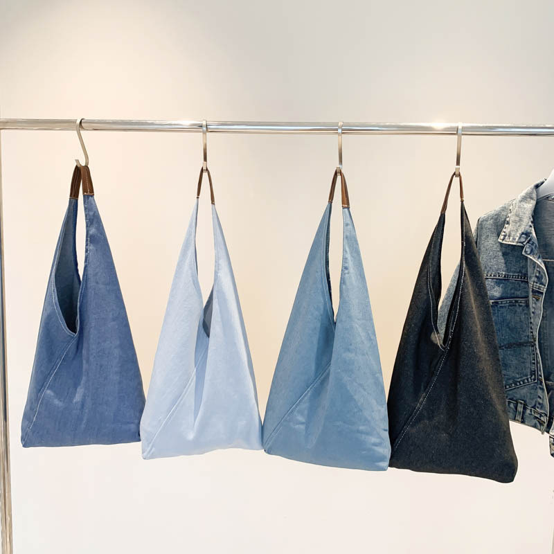 This Year's Popular Denim Bag 2025 New Casual Lazy Style Large Capacity Single Shoulder Armpit Bag Handheld Tote Bag