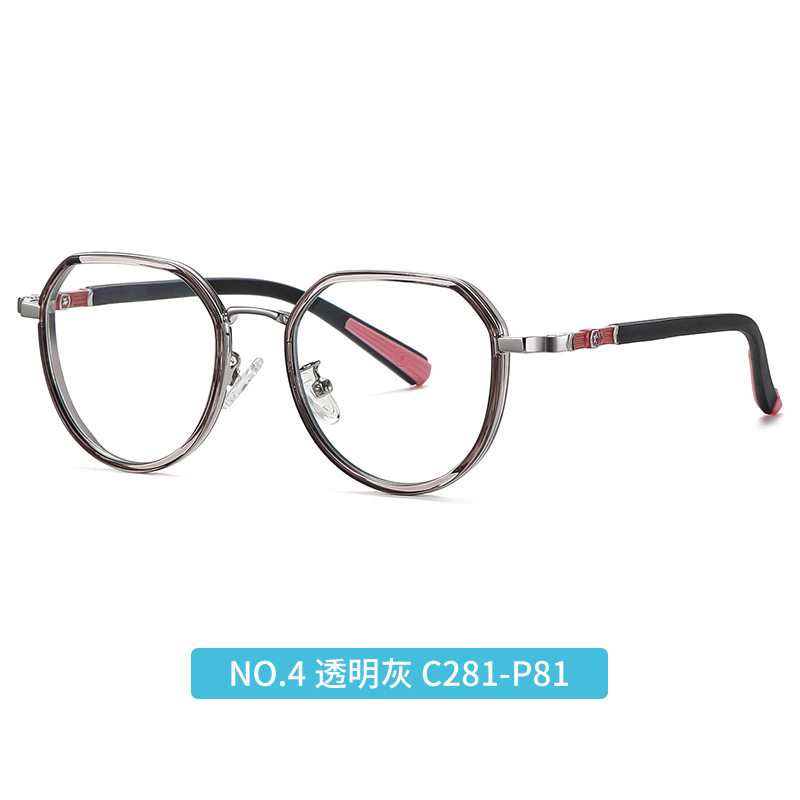 2022 gafas de luz anti-azul para niños marco redondo de moda estudiante de la escuela primaria protección ocular gafas lisas TR5126 ultra ligero puede coincidir con la miopía