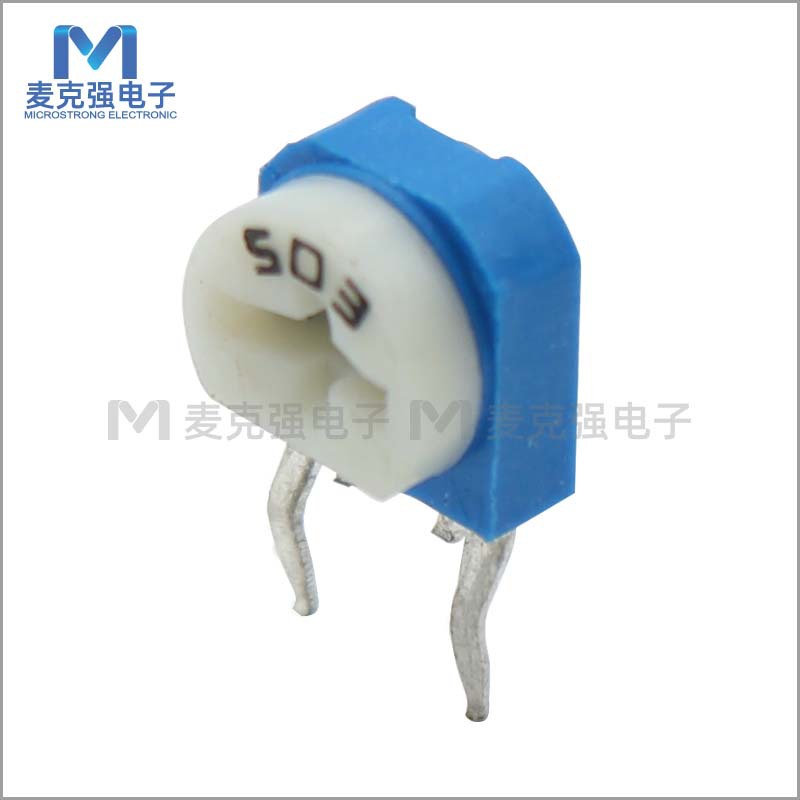 微调电位器WH06-1A立式50K(503)立式蓝色十字调节口碳膜可调预调