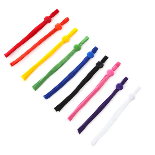 Manufacturer wholesale 5mm black and white color rope ear straps narrow elastic rope lentil adjustable rope