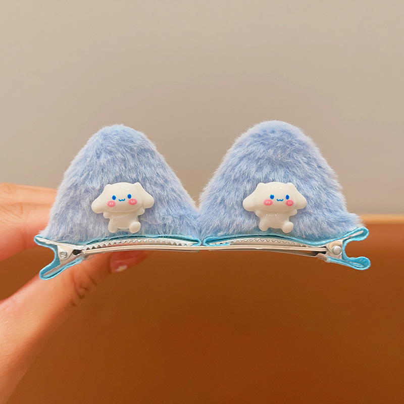 Horquilla de felpa para niños para niñas lindo clip de oreja de gato tridimensional horquilla de bebé niña flequillo lateral clip accesorios para el cabello