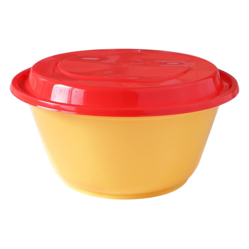 Tazones desechables para llevar, 1200 tazones de ramen estilo japonés rojos y blancos, recipientes redondos gruesos para comida rápida, tazones ecológicos para uso comercial