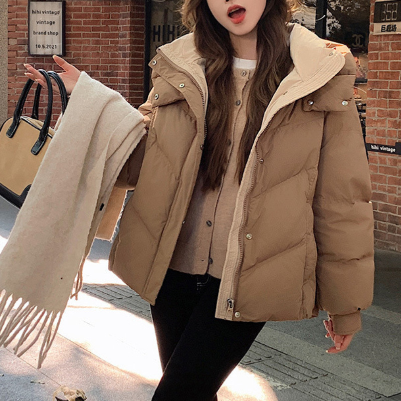 白霊爾高級ダウンジャケット レディース 冬 2025年新作 小柄さん向け ショート丈 厚手 ホワイトダックダウン 人気コート