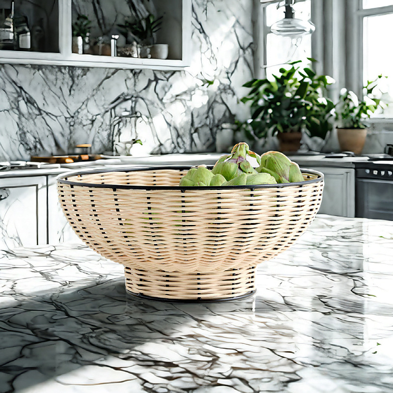 Cesta de comida de ratán real mate Cesta de palomitas de maíz Cesta de papas fritas Cesta de verduras de olla caliente Cesta de frutas Cesta de dim sum Cesta de pastel Cesta de verduras