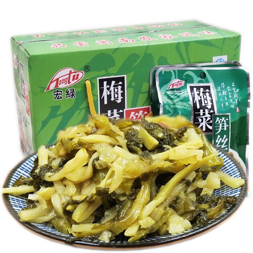 Green and Crispy Bamboo Shoots, Preserved Mustard Greens, Young Bamboo Shoots, and Mushroom Dried Noodles with Three Treasure Dishes, Three Treasure Pickled Sauce, and Wholesale