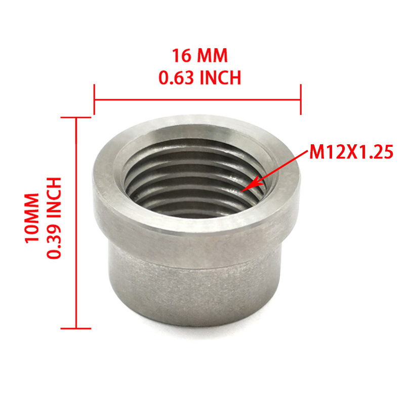 Exclusivo transfronterizo para autopartes M12 * 1.25 Dientes internos de acero inoxidable SS304 Tuerca Tuerca Tuerca Junta de soldadura del tubo de escape