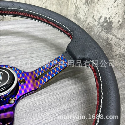 Steering wheel Wheel 14inch Leather Quick-Release