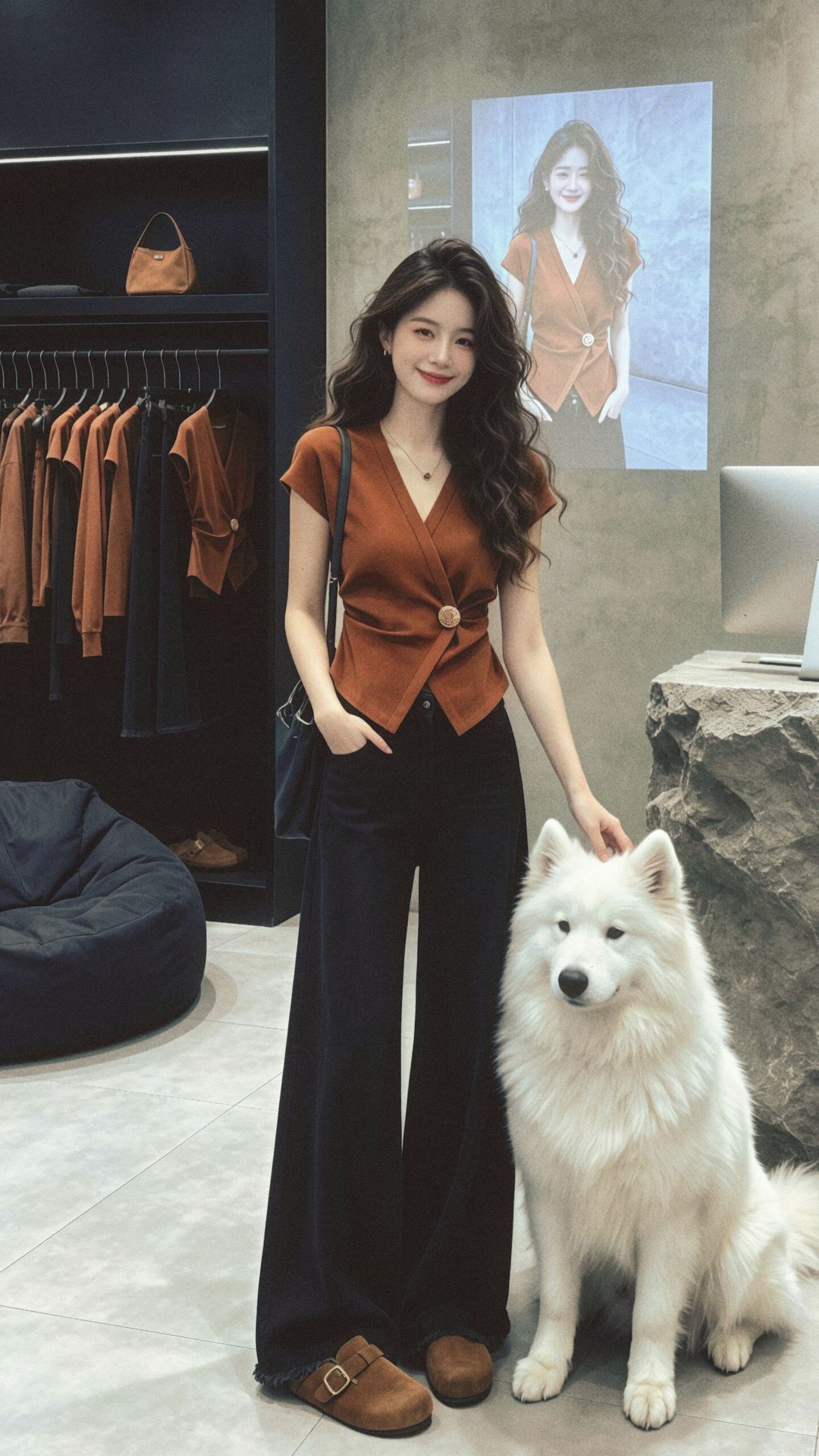 Áo thun nữ cổ chữ V tay ngắn, thiết kế thắt eo tôn dáng, phong cách cao cấp mùa hè — màu đen chi tiết 2