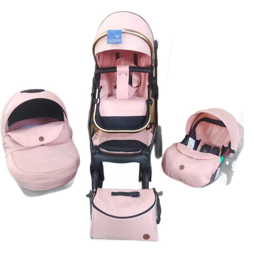 2 a generación caminando artefacto de carro para bebés plegable bebé ligero bi-direccional carro para bebés asiento seguro cesta de dormir