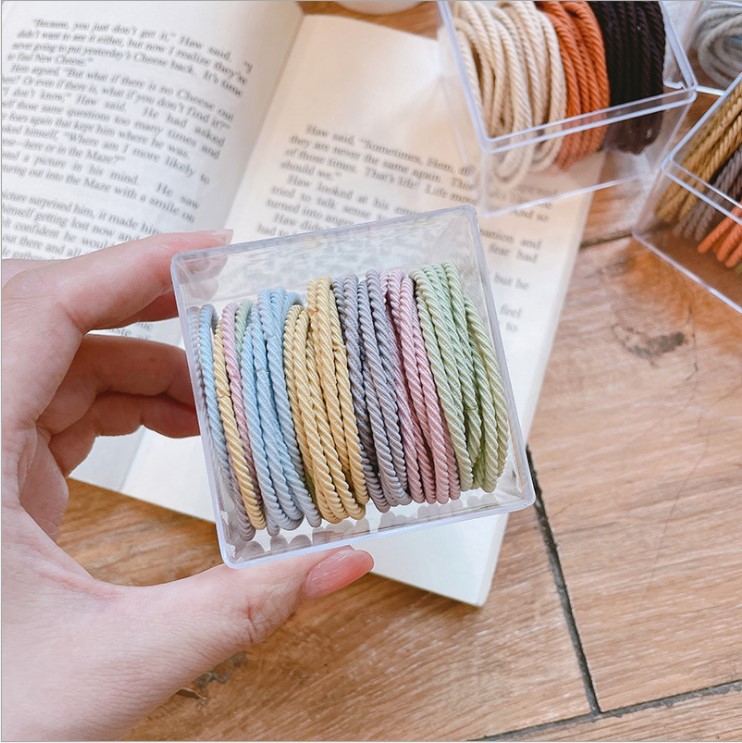 Estilo coreano de alta cuerda de Pelo elástico de las mujeres anillo de toalla simple banda de goma cuerda de pelo de cola de caballo alta anillo de pelo de bebé