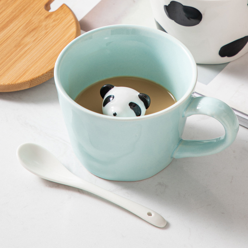 Taza de cerámica de dibujos animados taza de alta apariencia creativa ins taza de café nórdica taza de desayuno taza de agua taza de regalo