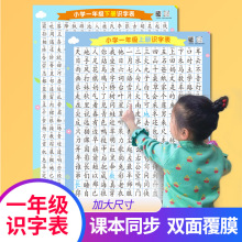 一二三年级小学生课本同步识字挂图儿童幼小衔接生字认字学习墙贴