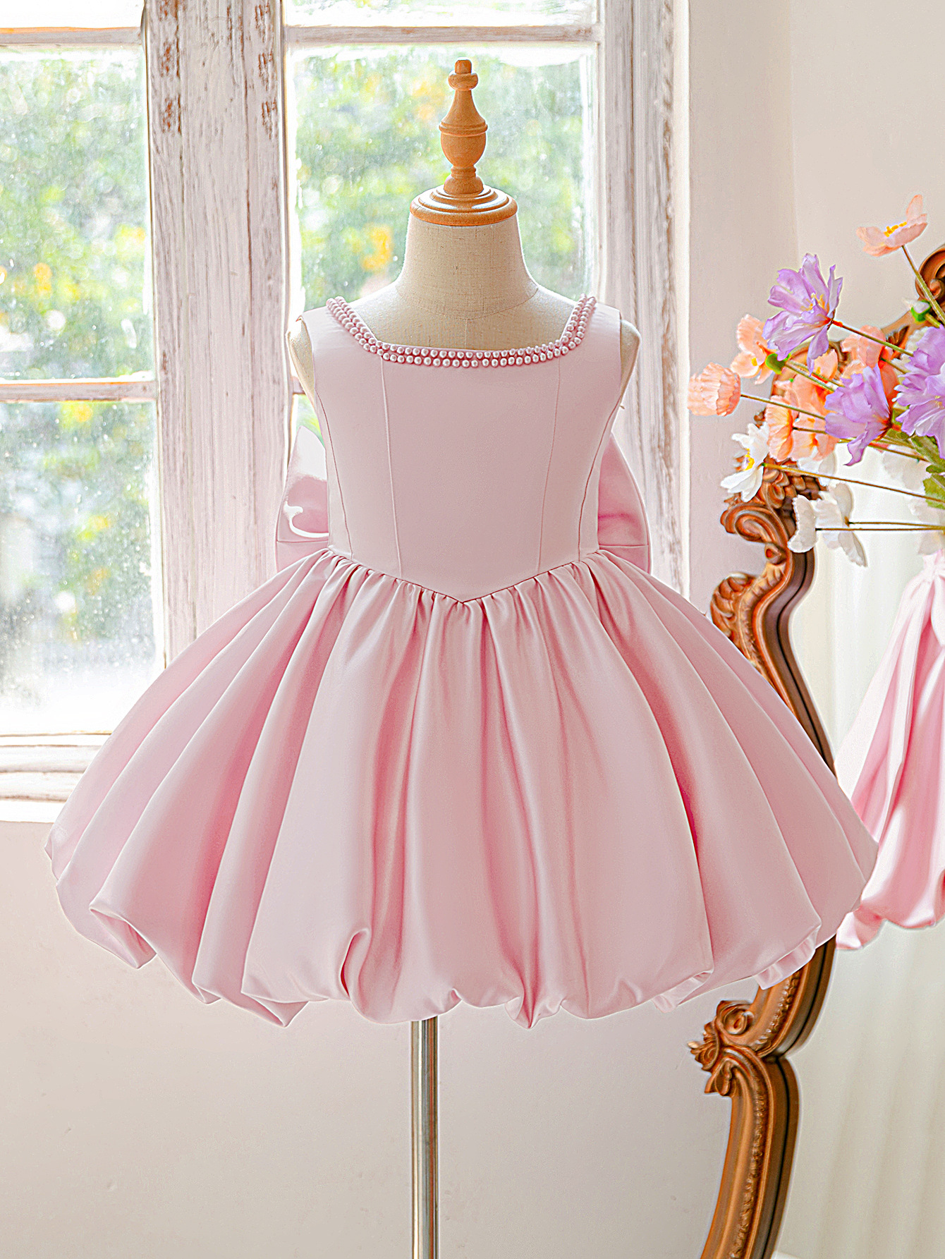 Faldas para niñas europeas y americanas, vestidos para niños, vestidos de princesa, vestidos de satén con lazo, vestidos de pasarela para niñas, vestidos de piano