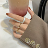 Fashionable ring, one size set, 3 piece set, internet celebrity, on index finger