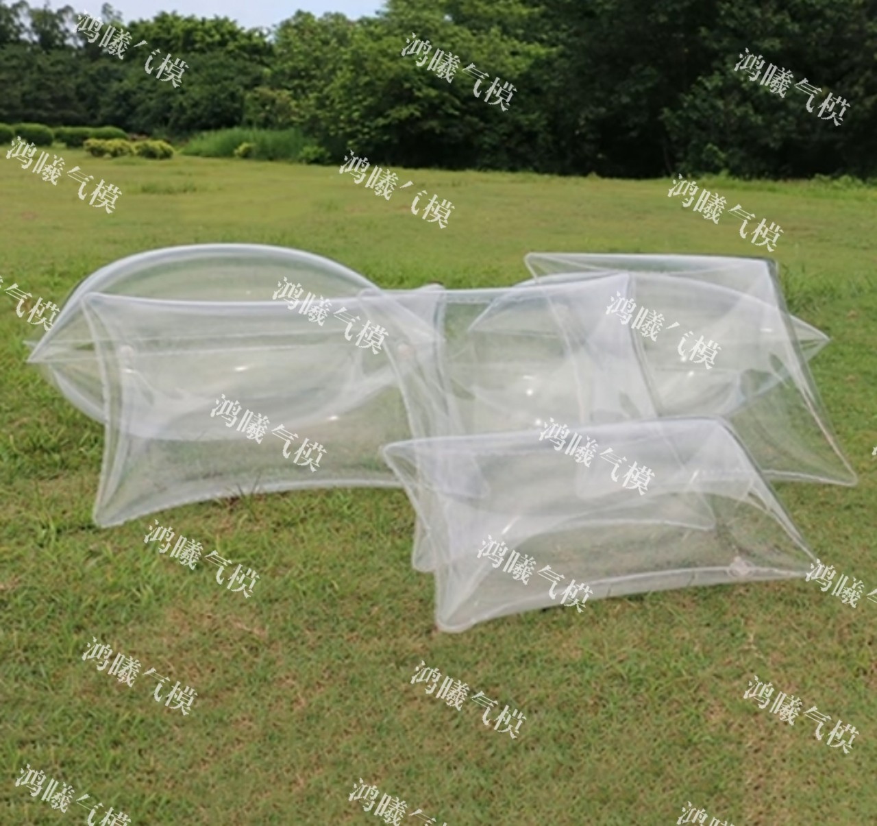 PVC充气方形喷绘抱枕 长形枕头透明彩色圆柱商场酒吧装饰悬挂气模