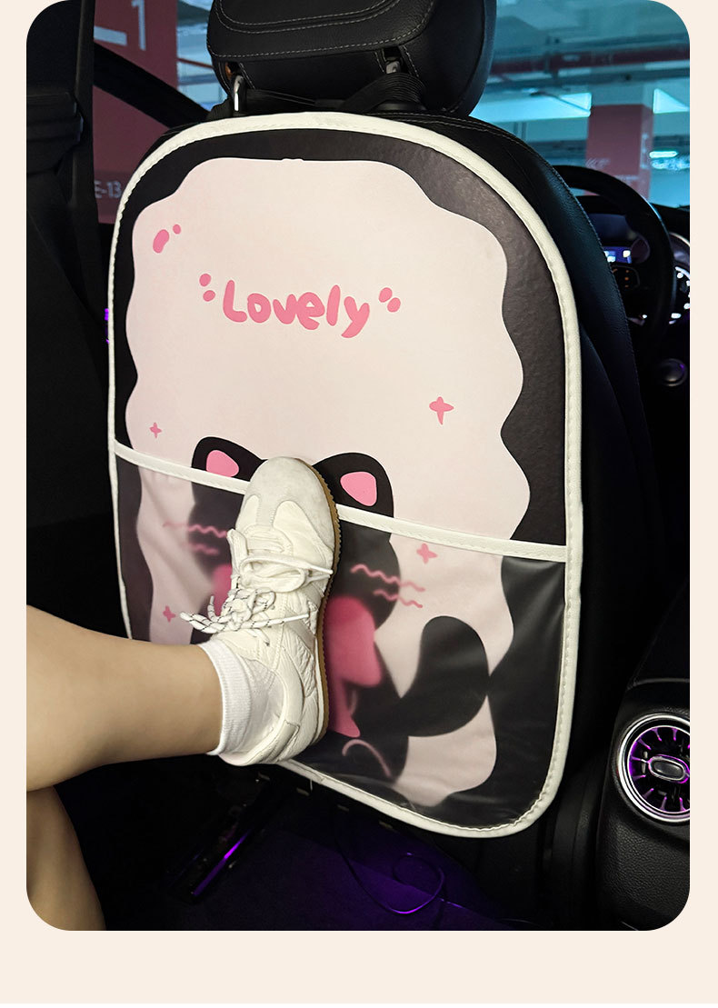 Multifunctional Kitten Car Anti-Kick Pad, Universal Rear Seat Backrest Anti-Dirt Protective Pad, Car Rear Seat Protection Pad
