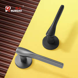 欧美欧式美式轻奢现代简约室内门锁黑色木门中式执手锁