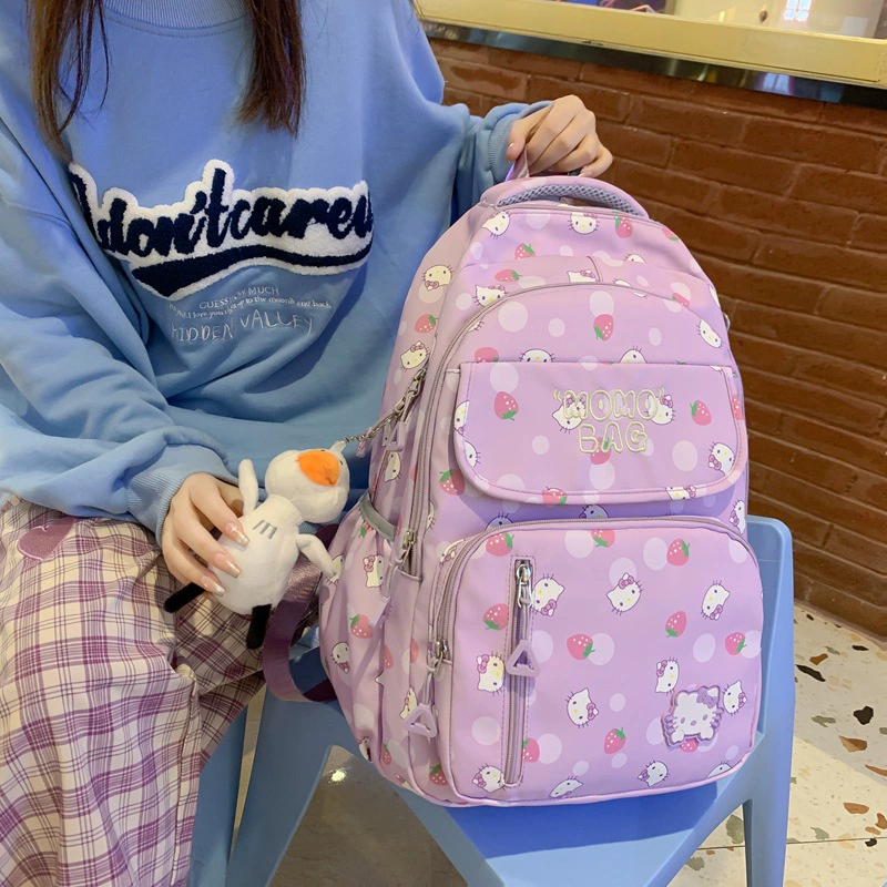 Начальная школа для девочек Sanrio Bag 2024, новые модели, два, три, шесть классов, девочки, дети с проблемами позвоночника, снижение нагрузки