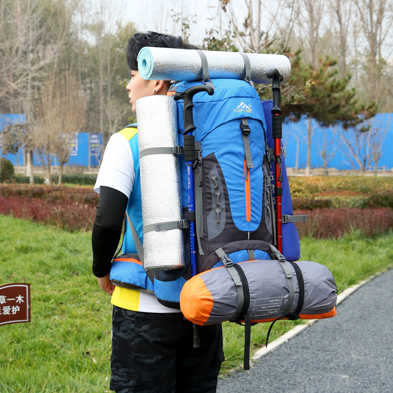 Mochila Multifuncional de Senderismo de Nylon, Impermeable y Resistente al Desgaste para Escalada y Camping
