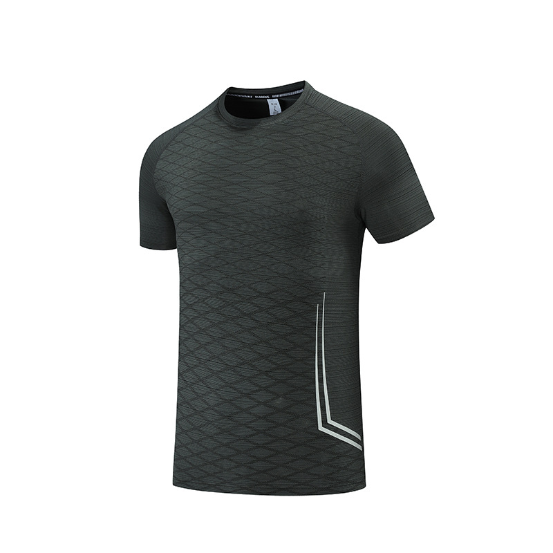 2022 de verano de los hombres de deportes camiseta de seda de hielo de manga corta suelta más tamaño transfronterizo fitness corriendo casual tipo NK imprimible B