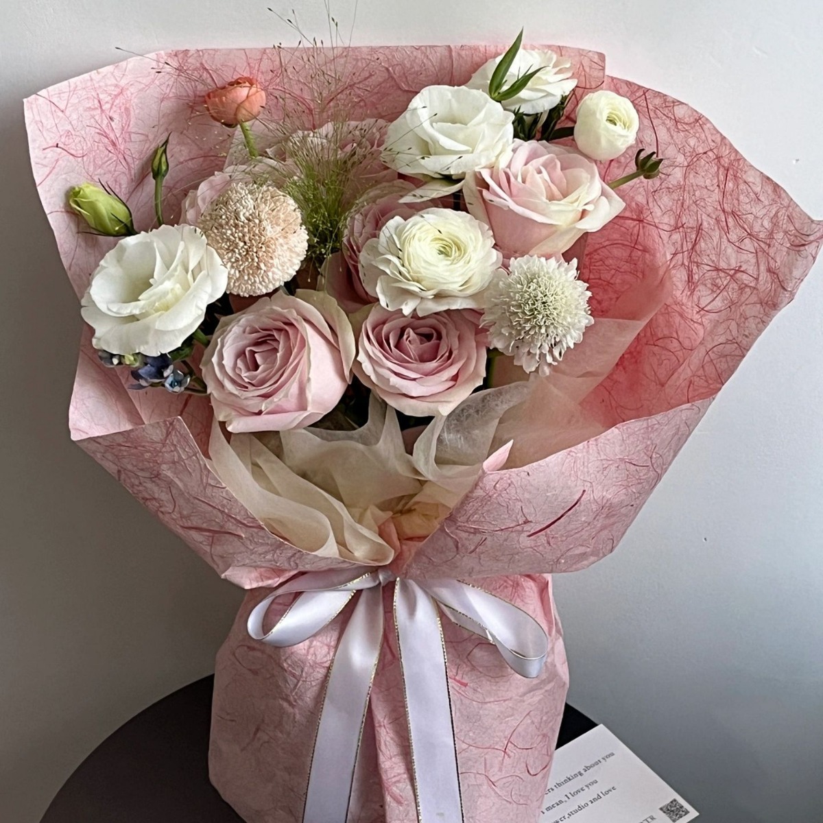 Papel de seda de lino floral al por mayor textura hecha a mano ramo de papel DIY material romántico minimalista floral papel de envoltura