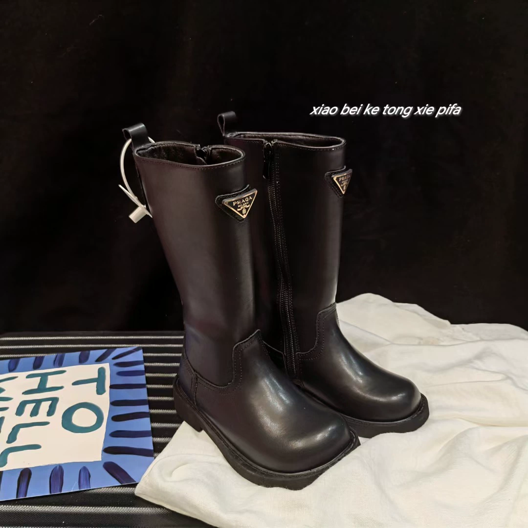 Детская обувь, стильные и простые модные ботинки, модели осень-зима 2025, универсальные хлопковые высокие ботинки-мартинсы для девочек и малышей.