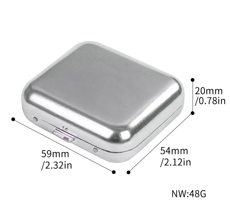 Stainless Steel Square Silver Simple Portable Mini Ashtray display picture 5